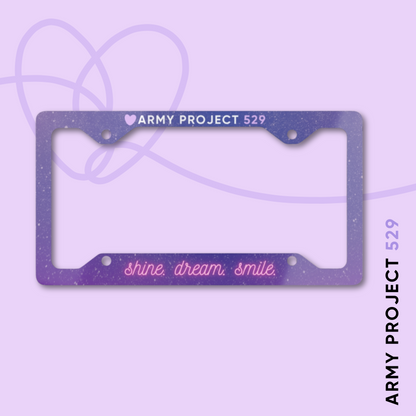 Shine Dream Smile USA License Plate Frame