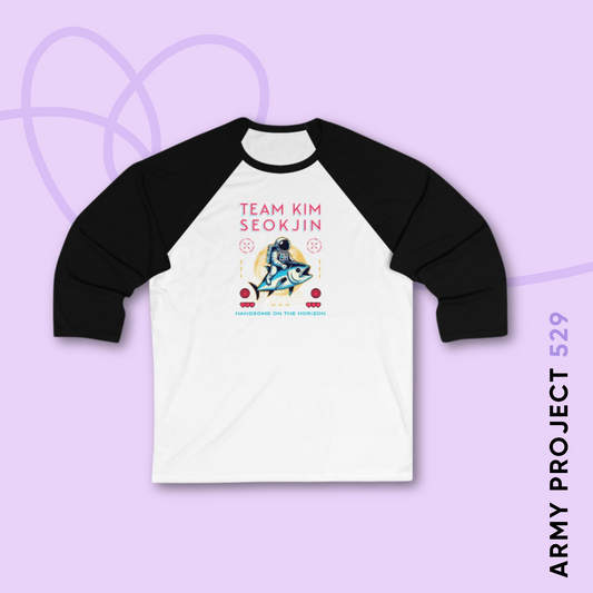 Team Kim Seokjin Unisex 3\4 Sleeve Baseball Tee