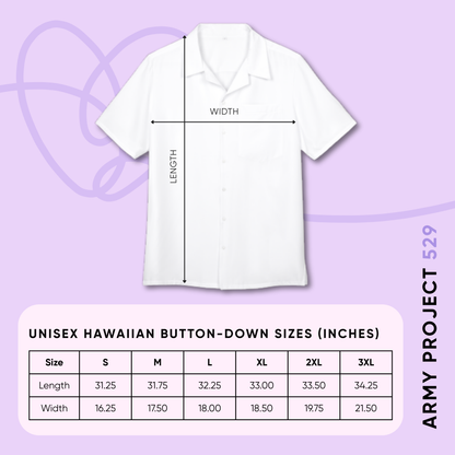 Tropical Chopsticks Unisex Hawaiian Button-Down Shirt