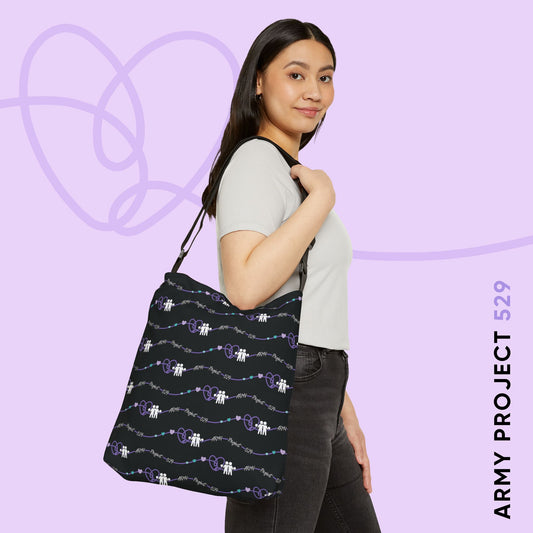 AP529 Heartline Logo Adjustable Tote Bag