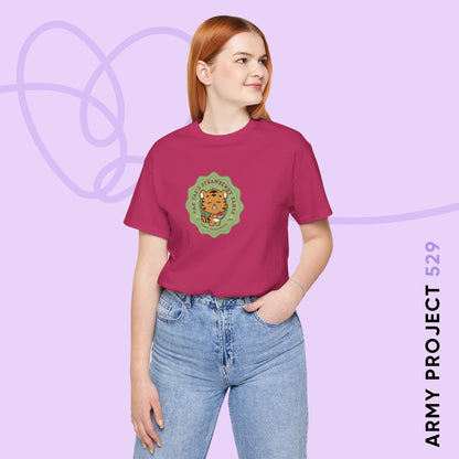 Taehyung Short Sleeve Shirt - Cute Fanmade BTS Merch - Tae Tae's Strawberry Tarts - Soft Unisex T-Shirt