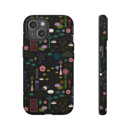 Norigae Night Garden Tough Phone Case - Elegant K-Pop Merch - iPhone, Galaxy, Pixel Cover