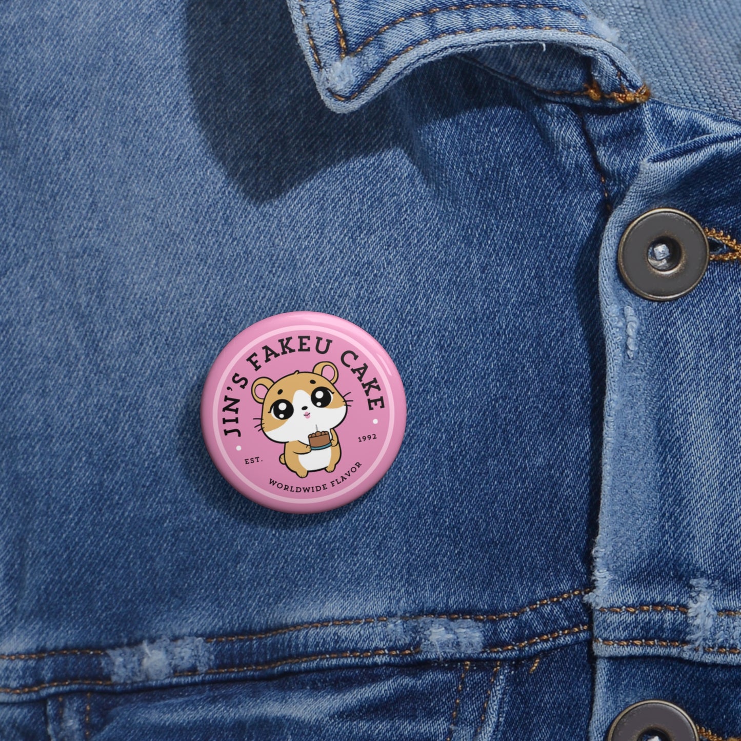 Jin's Fakeu Cake Bakery Series Pin Button
