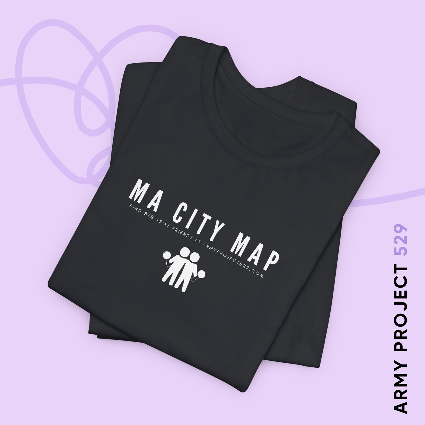 Ma City Map Unisex Jersey Short Sleeve Tee