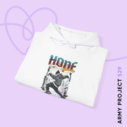 Hobi Hoodie - Fanmade BTS Retro Series - 90s Hip-Hop Aesthetic - Cozy Unisex Sweatshirt