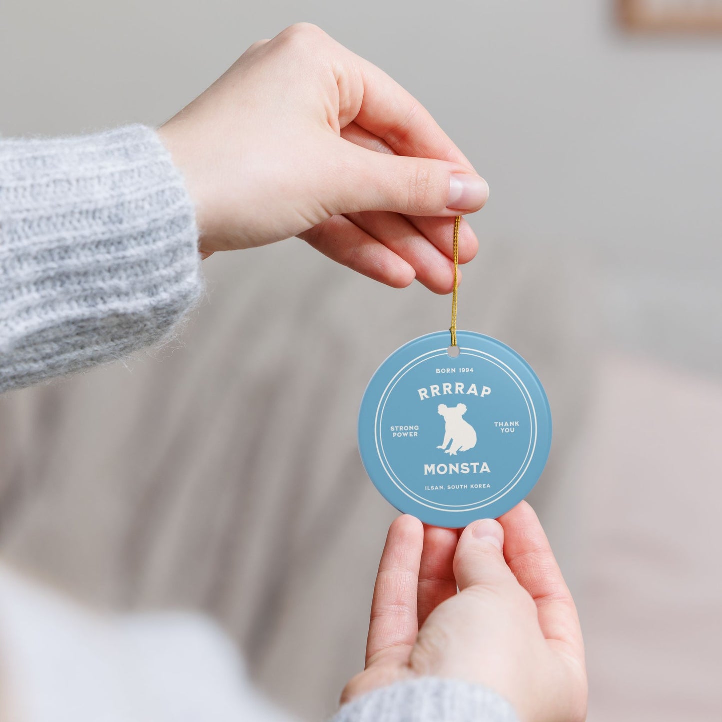 Rrrrap Monsta Badge Series Ceramic Ornament