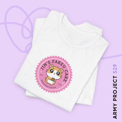 Jin Short Sleeve Shirt - Cute Fanmade BTS Merch - Jin's Fakeu Cake - Soft Unisex T-Shirt
