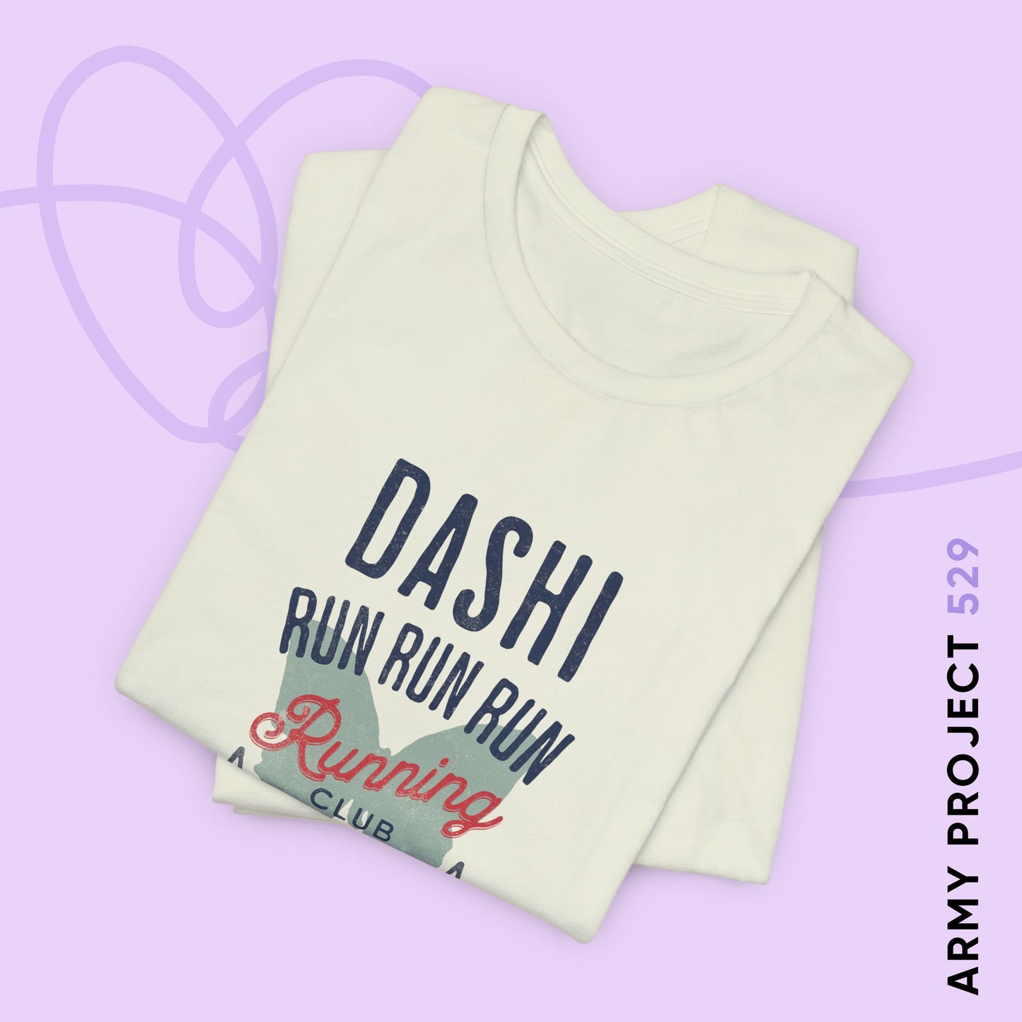 OT7 Short Sleeve Shirt - Dashi Running Club - Fanmade BTS Merch - Unisex Jersey T-Shirt