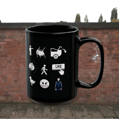 Walking Like a Duck 15 oz Black Coffee Mug