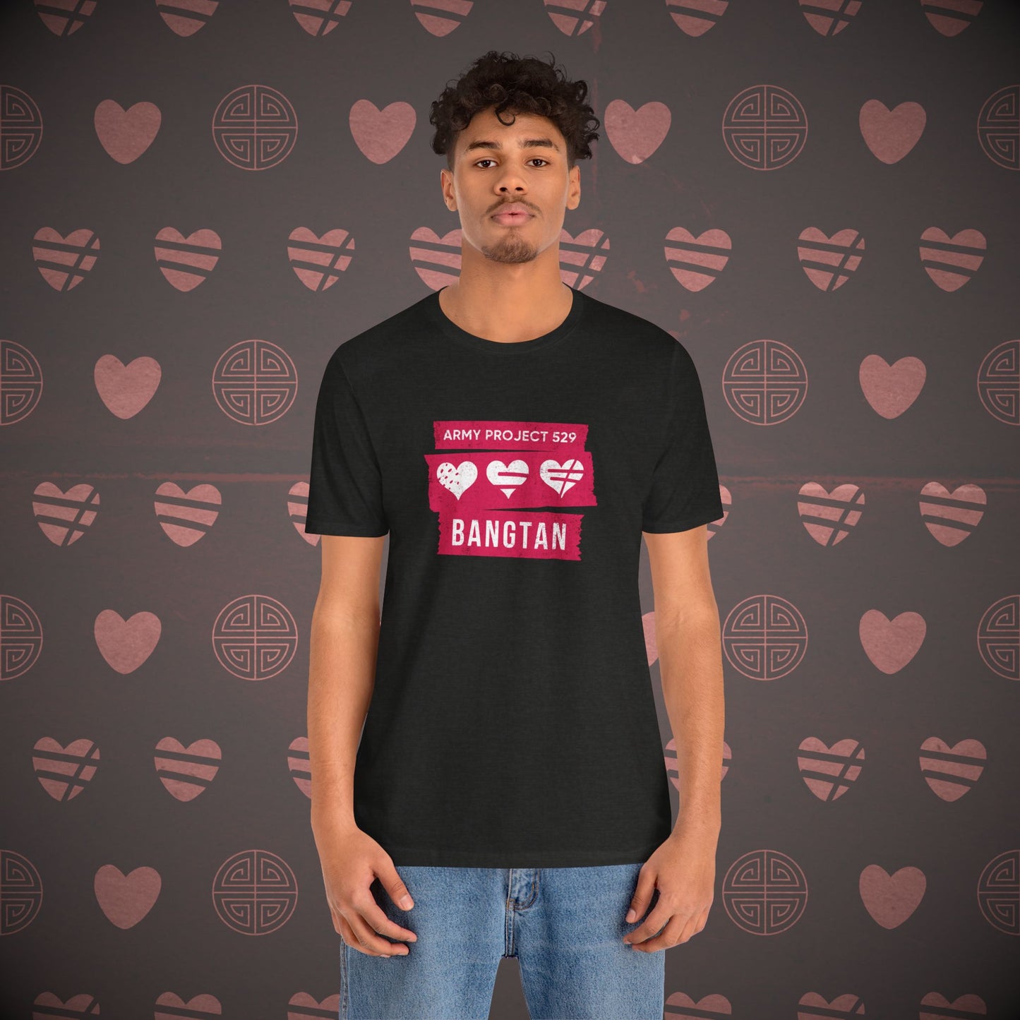 OT7 Short Sleeve Shirt (Red) - AP529 <3 Bangtan - Unisex Jersey T-Shirt