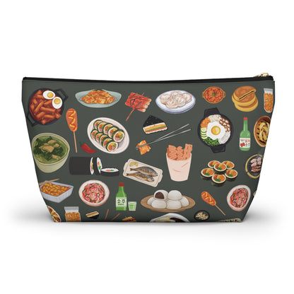 Illustrated Korean Meals Accessory Pouch w/ T-bottom
