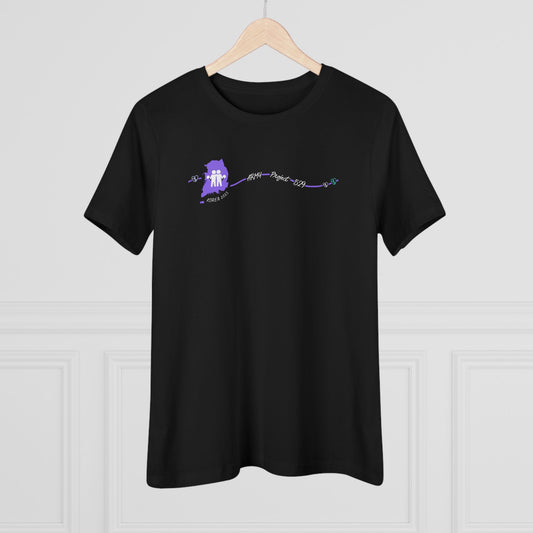 AP529 Korea Heartline Logo Women's Relaxed Jersey Short Sleeve Tee