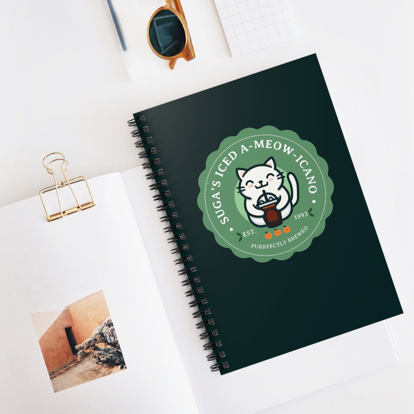 SUGA Iced A-meow-icano Bakery Series Spiral Notebook
