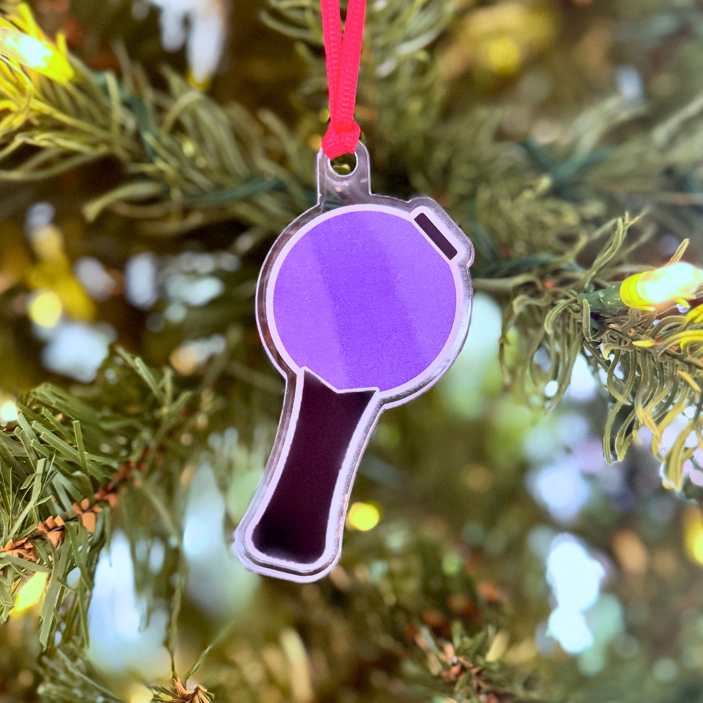 OT7 Holiday Ornament - Bangtan Lightstick (Purple) - Fanmade BTS Merch - Custom-Cut Acrylic
