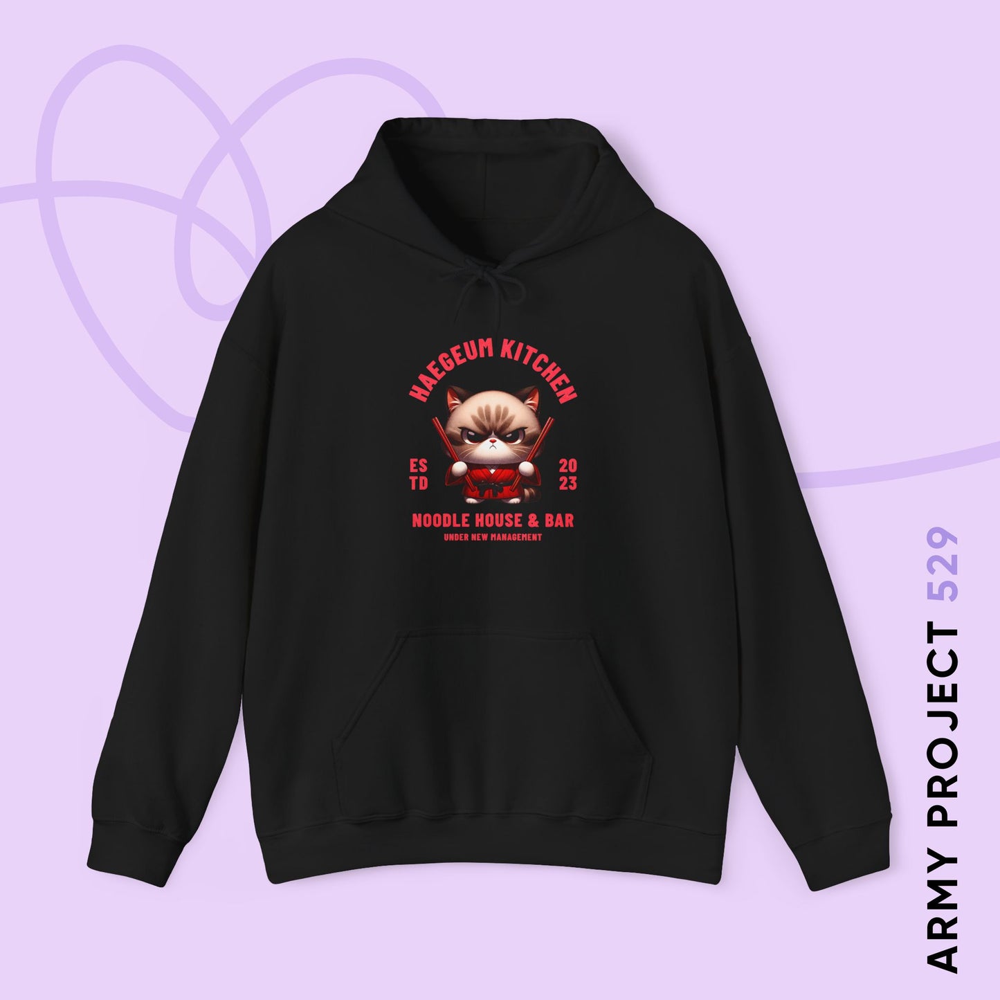 Yoongi Hoodie - Haegeum Noodle House - Fanmade BTS Merch - Cozy Unisex Sweatshirt