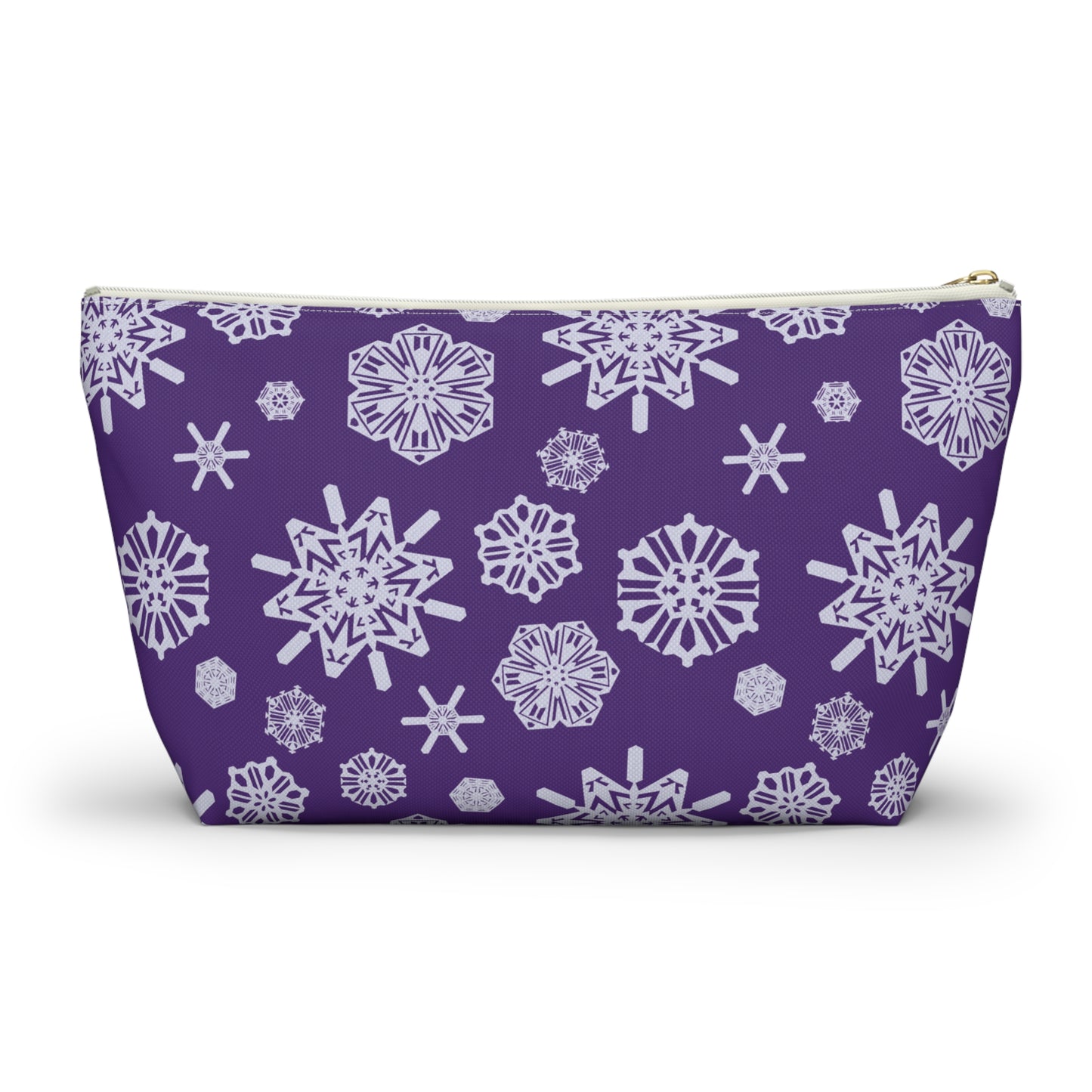 OT7 Cosmetics Bag - Secret Snowflakes (Purple) - Fanmade BTS Toiletry Bag - Flat Bottom Zipper Pouch