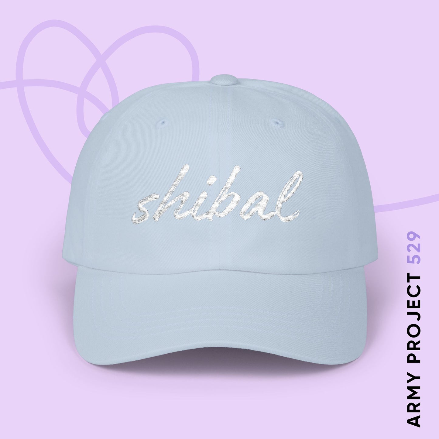 Shibal Script Baseball Cap - Embroidered ARMY Merch - Unisex Hat