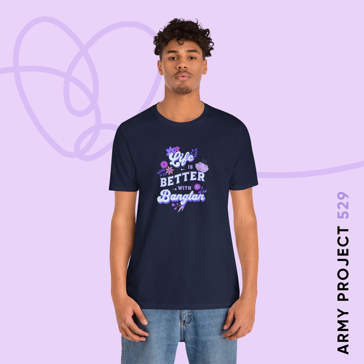OT7 Short Sleeve Shirt - Life is Better with Bangtan - Fanmade BTS Merch - Soft Unisex T-Shirt