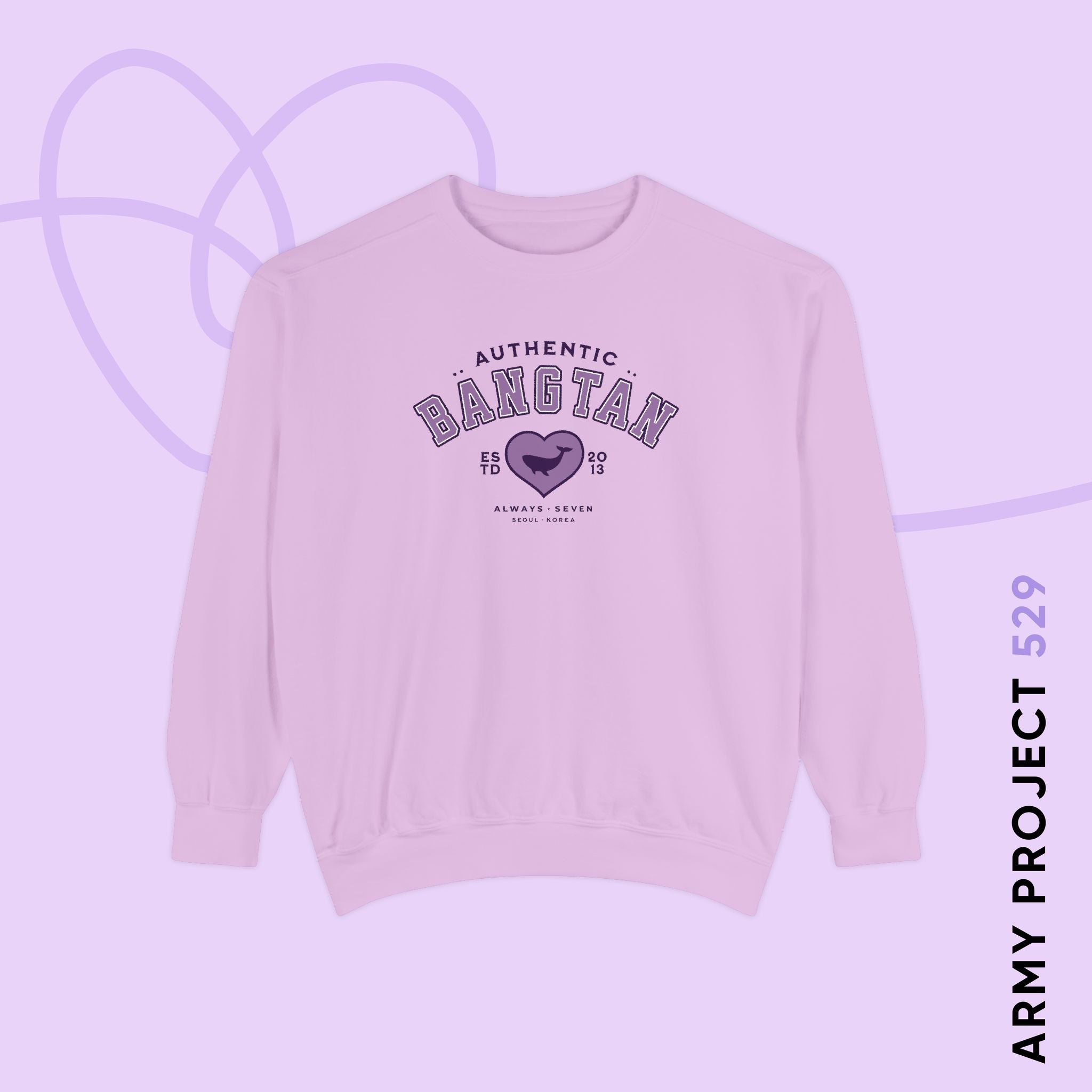 BTS バンタン OT7 Sweatshirt - Bangtan Athletics - Fanmade BTS Merch - Unisex