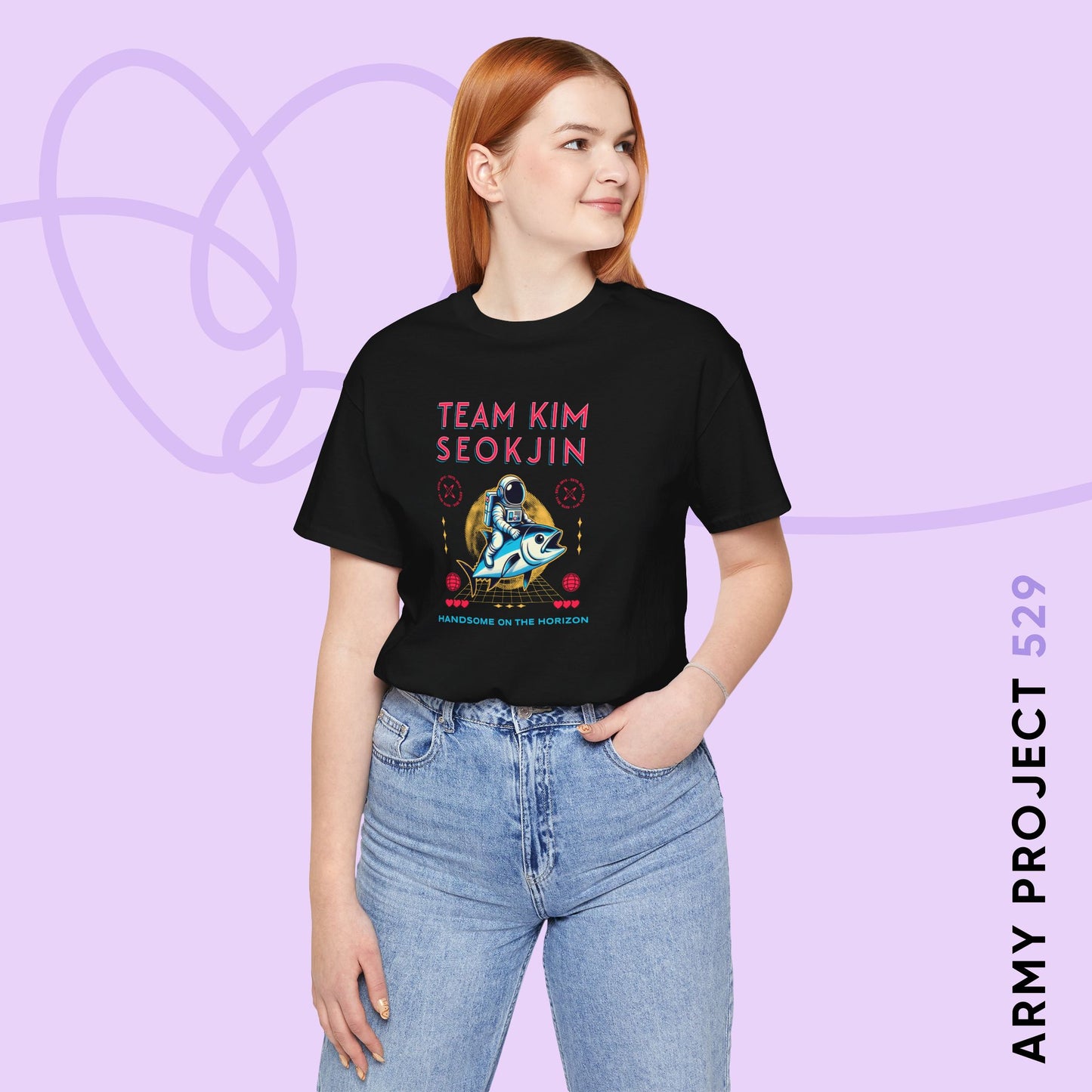 Jin Short Sleeve Shirt - Team Kim Seokjin - Fanmade BTS Merch - Unisex Jersey T-Shirt