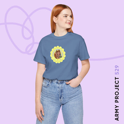 Hobi Short Sleeve Shirt - Cute Fanmade BTS Merch - Hobi's Lemon Cakes - Soft Unisex T-Shirt