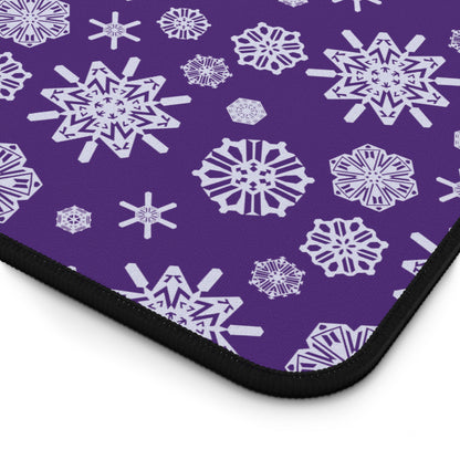 OT7 Desk Mat - Secret Snowflakes (Purple) - Fanmade BTS Desk Accessories