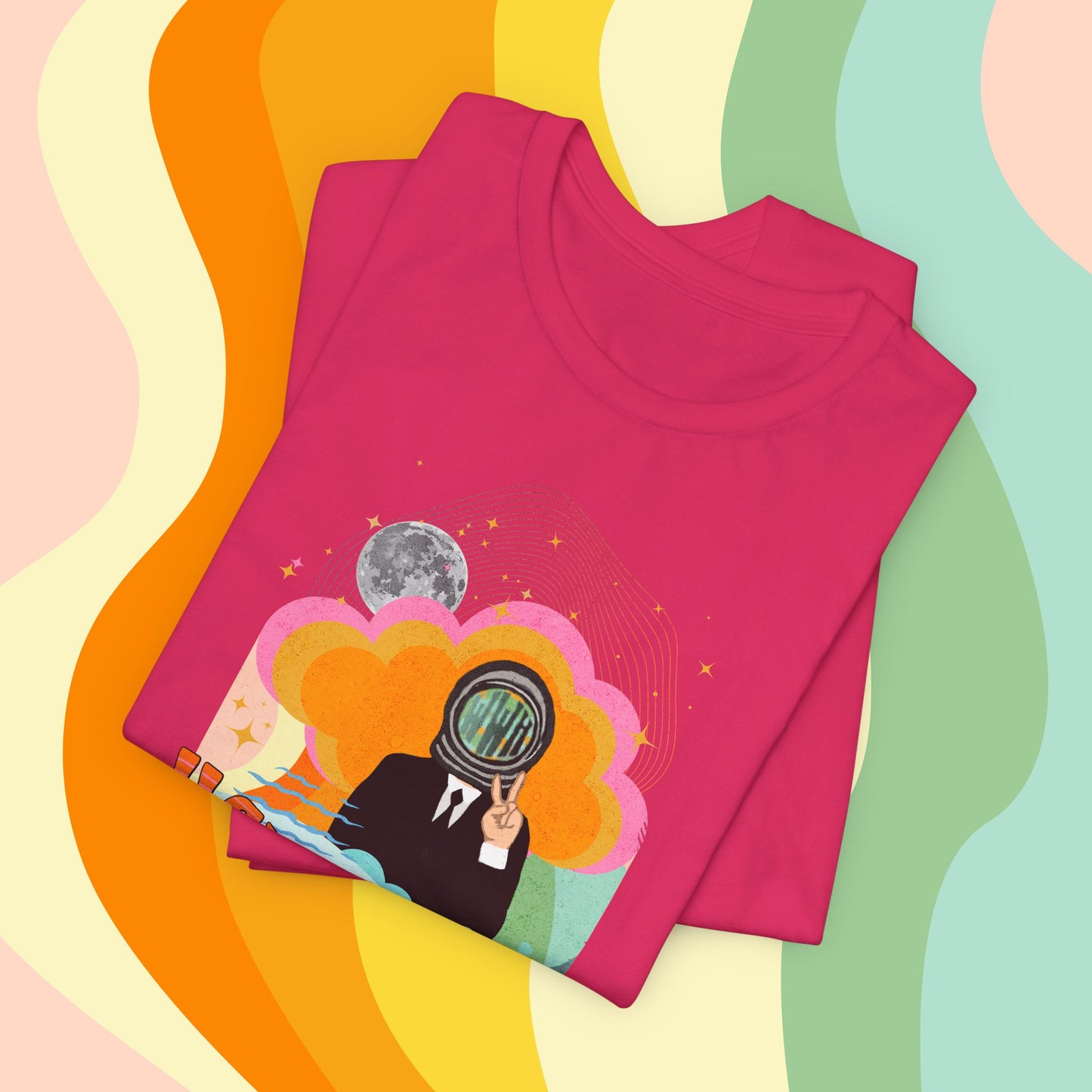 Jin 1960s Retro Unisex Jersey Short Sleeve Tee