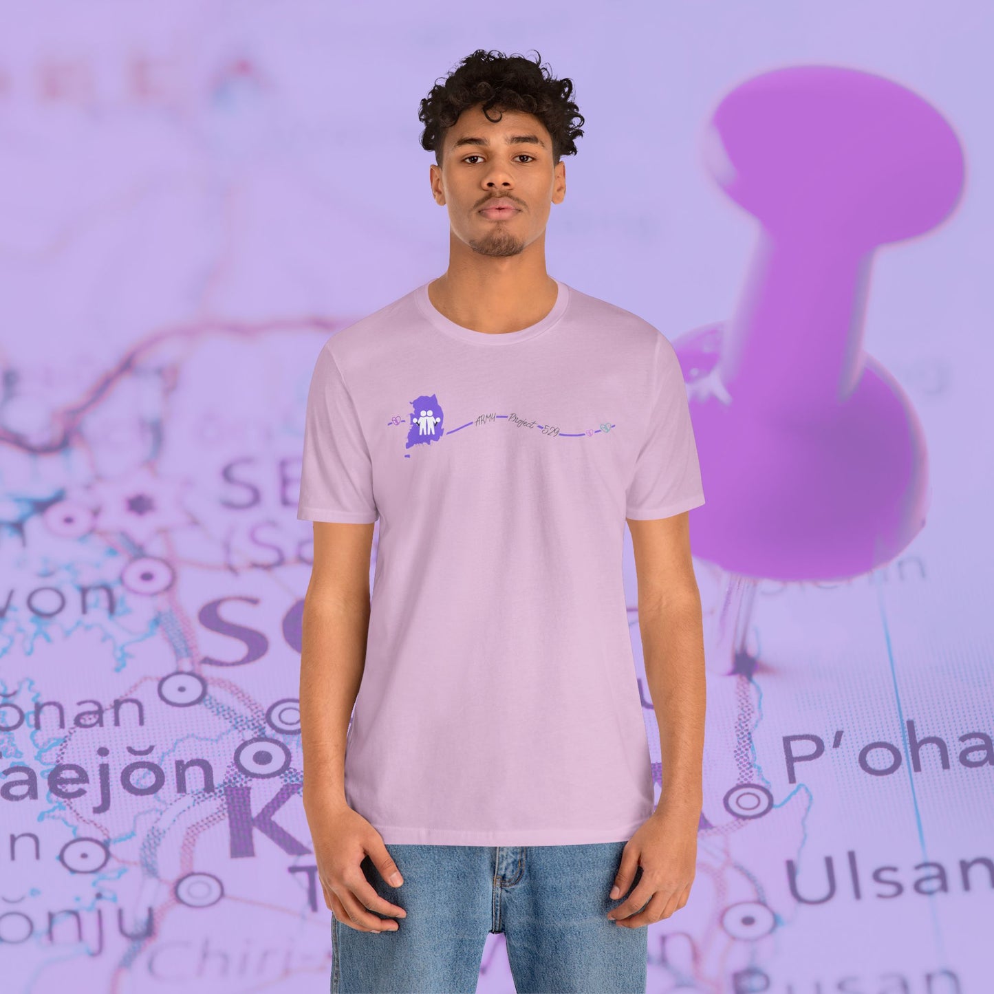 AP529 Korea Heartline Logo Unisex Jersey Short Sleeve Tee