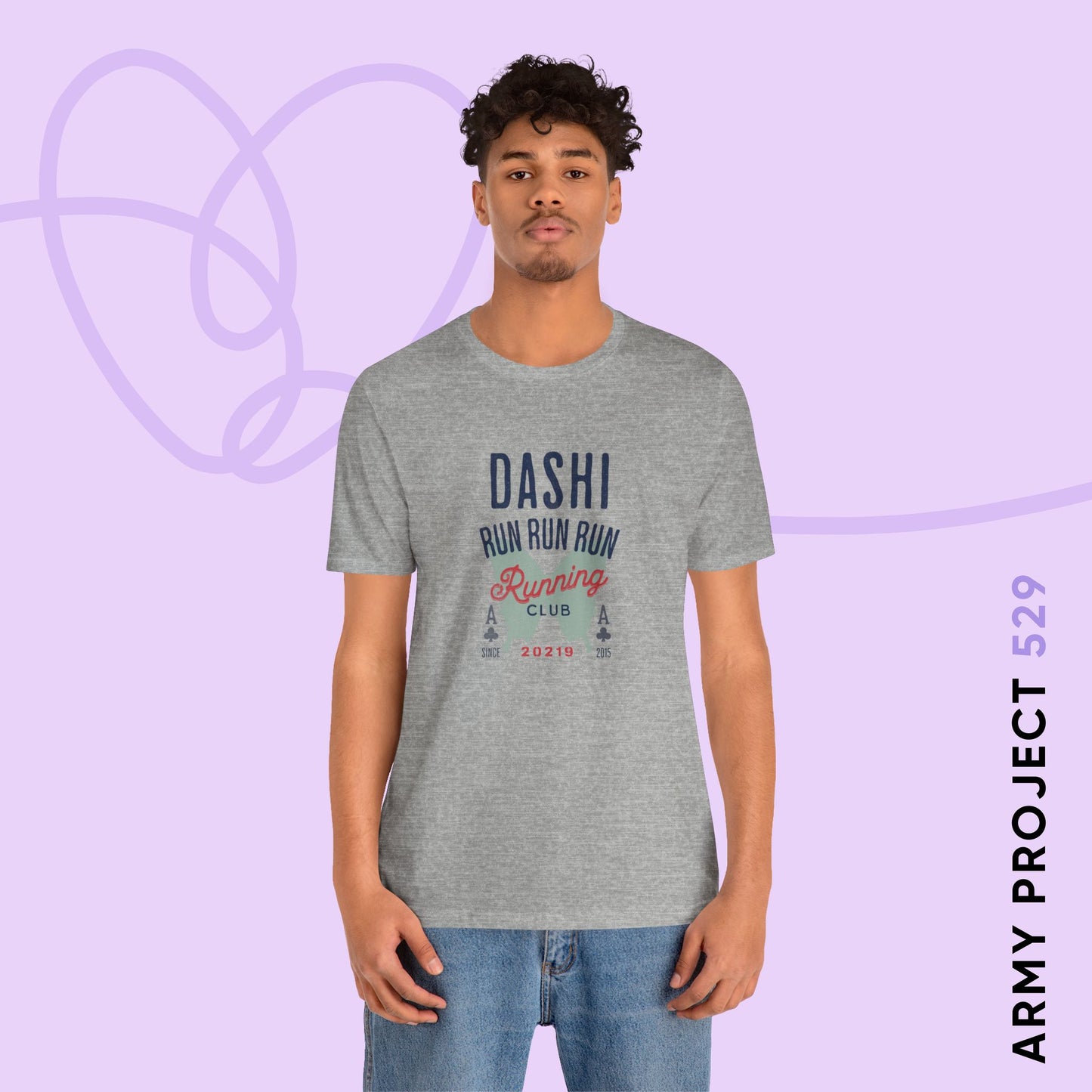 OT7 Short Sleeve Shirt - Dashi Running Club - Fanmade BTS Merch - Unisex Jersey T-Shirt