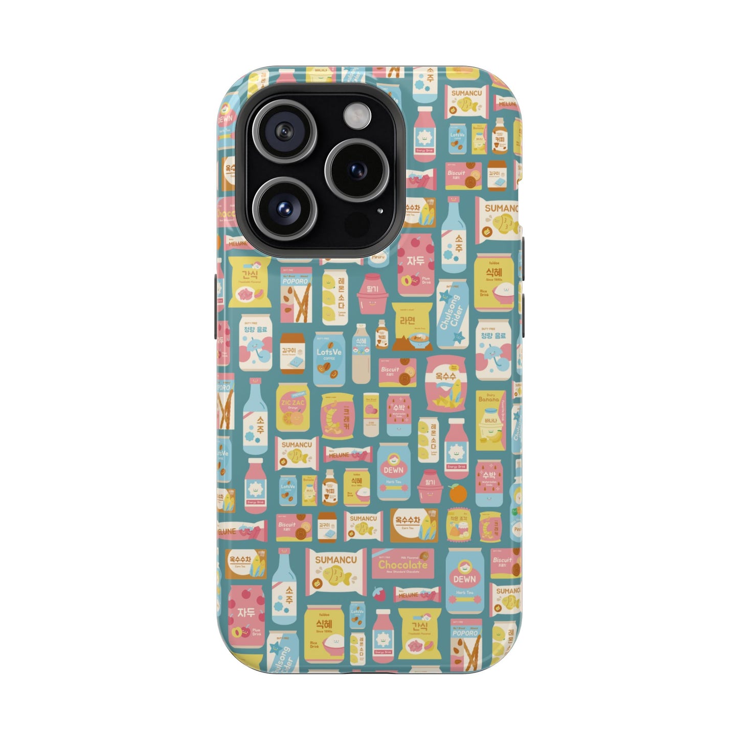 Sweet Pastel Korean Snacks Magnetic Tough Phone Case - Cute K-Pop Merch - iPhone, Galaxy, Pixel Cover