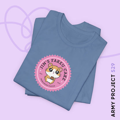 Jin Short Sleeve Shirt - Cute Fanmade BTS Merch - Jin's Fakeu Cake - Soft Unisex T-Shirt