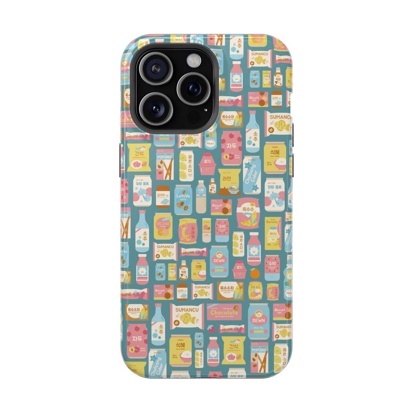 Sweet Pastel Korean Snacks Magnetic Tough Phone Case - Cute K-Pop Merch - iPhone, Galaxy, Pixel Cover
