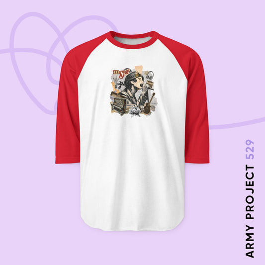 Yoongi 2010s Retro Series Unisex 3\4 Sleeve Baseball Tee