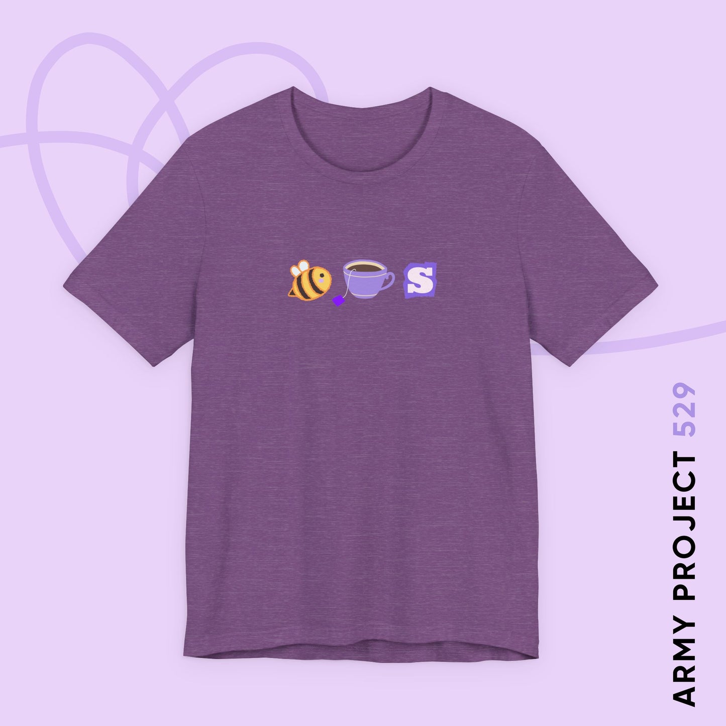 OT7 Short Sleeve Shirt - Bee Tea Ess - Fanmade BTS Merch - Unisex Jersey T-Shirt