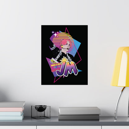 Jimin Wall Art - Fanmade BTS Retro Series - 80s Pop Aesthetic - Matte Poster