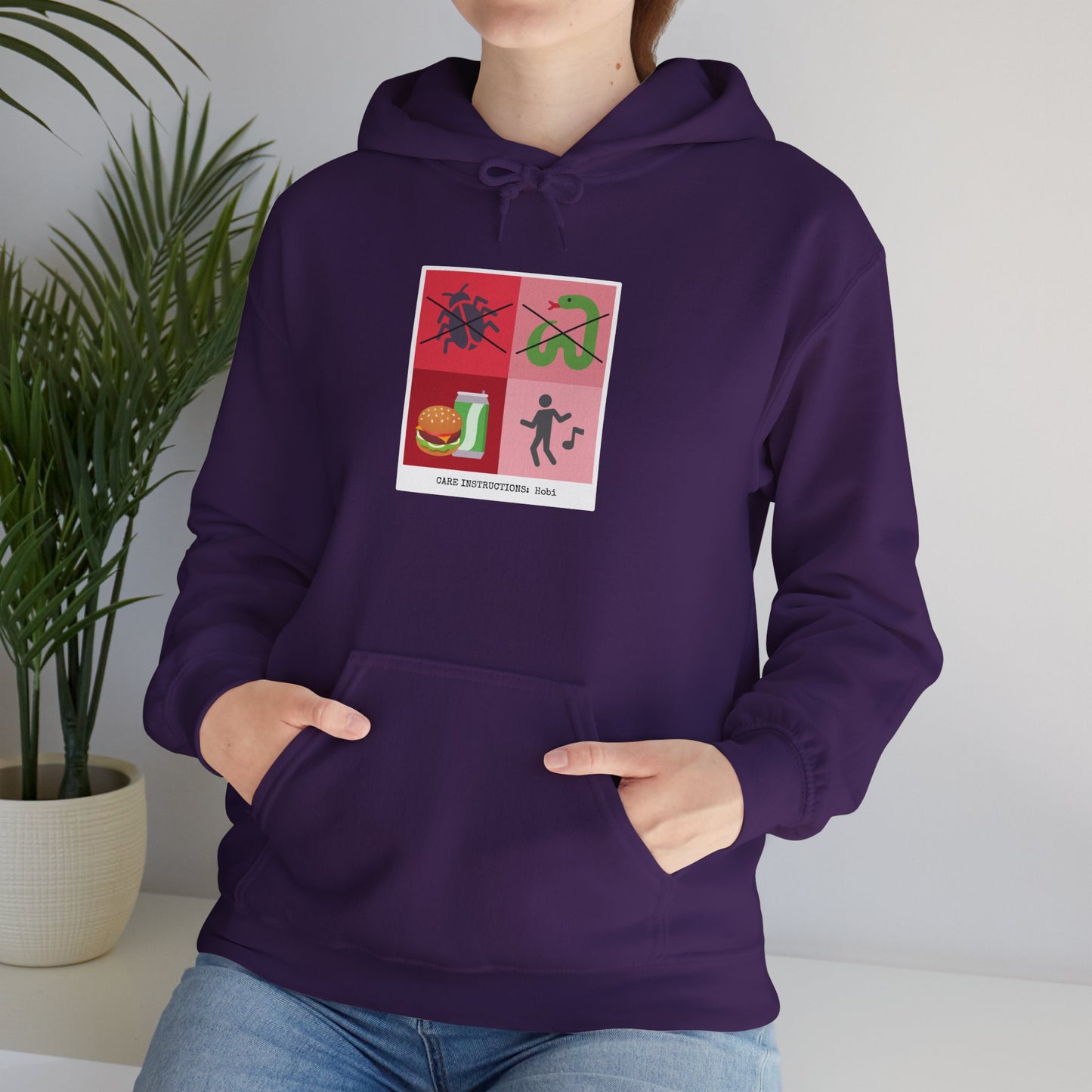 Hobi Hoodie - Funny Fanmade BTS Merch - Care Instructions - Cozy Unisex Sweatshirt
