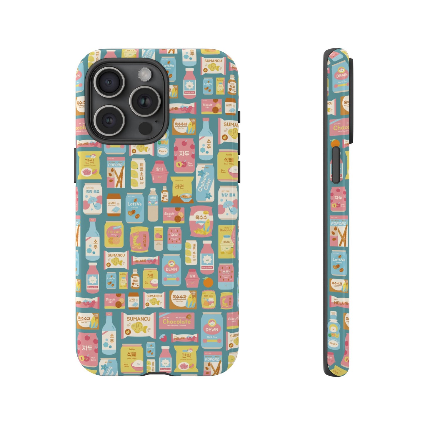 Sweet Pastel Korean Snacks Tough Phone Case - Cute K-Pop Merch - iPhone, Galaxy, Pixel Cover
