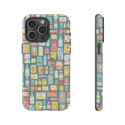 Sweet Pastel Korean Snacks Tough Phone Case - Cute K-Pop Merch - iPhone, Galaxy, Pixel Cover