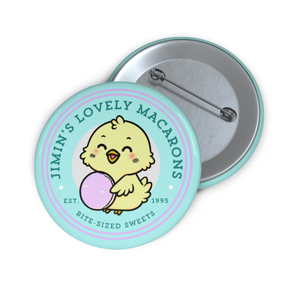 Jimin Button Pin - Cute Fanmade BTS Merch - Jimin's Lovely Macarons - Durable ARMY Accessory