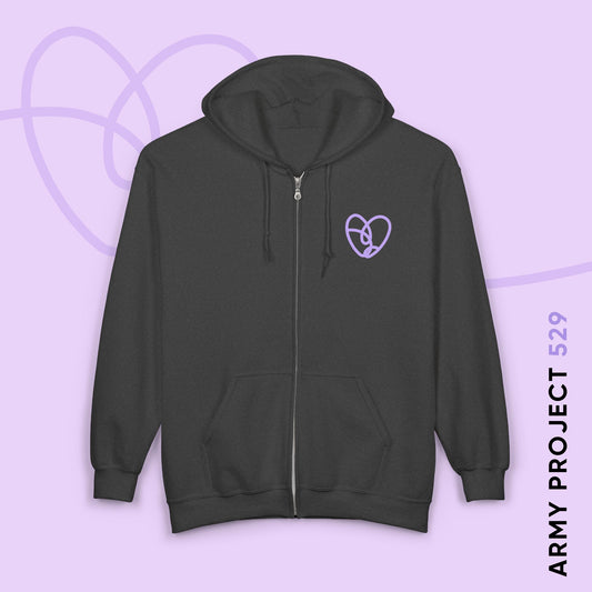 ARMY Project 529 Logo Unisex Heavy Blend™ Full Zip Hooded Sweatshirt