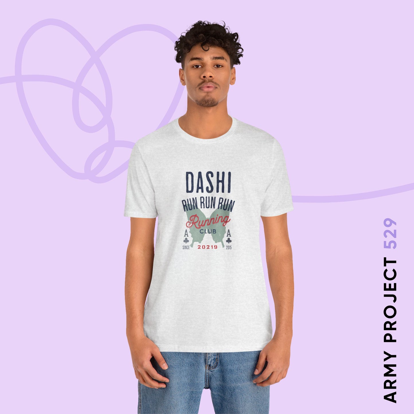 OT7 Short Sleeve Shirt - Dashi Running Club - Fanmade BTS Merch - Unisex Jersey T-Shirt