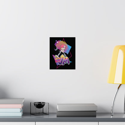 Jimin Wall Art - Fanmade BTS Retro Series - 80s Pop Aesthetic - Matte Poster