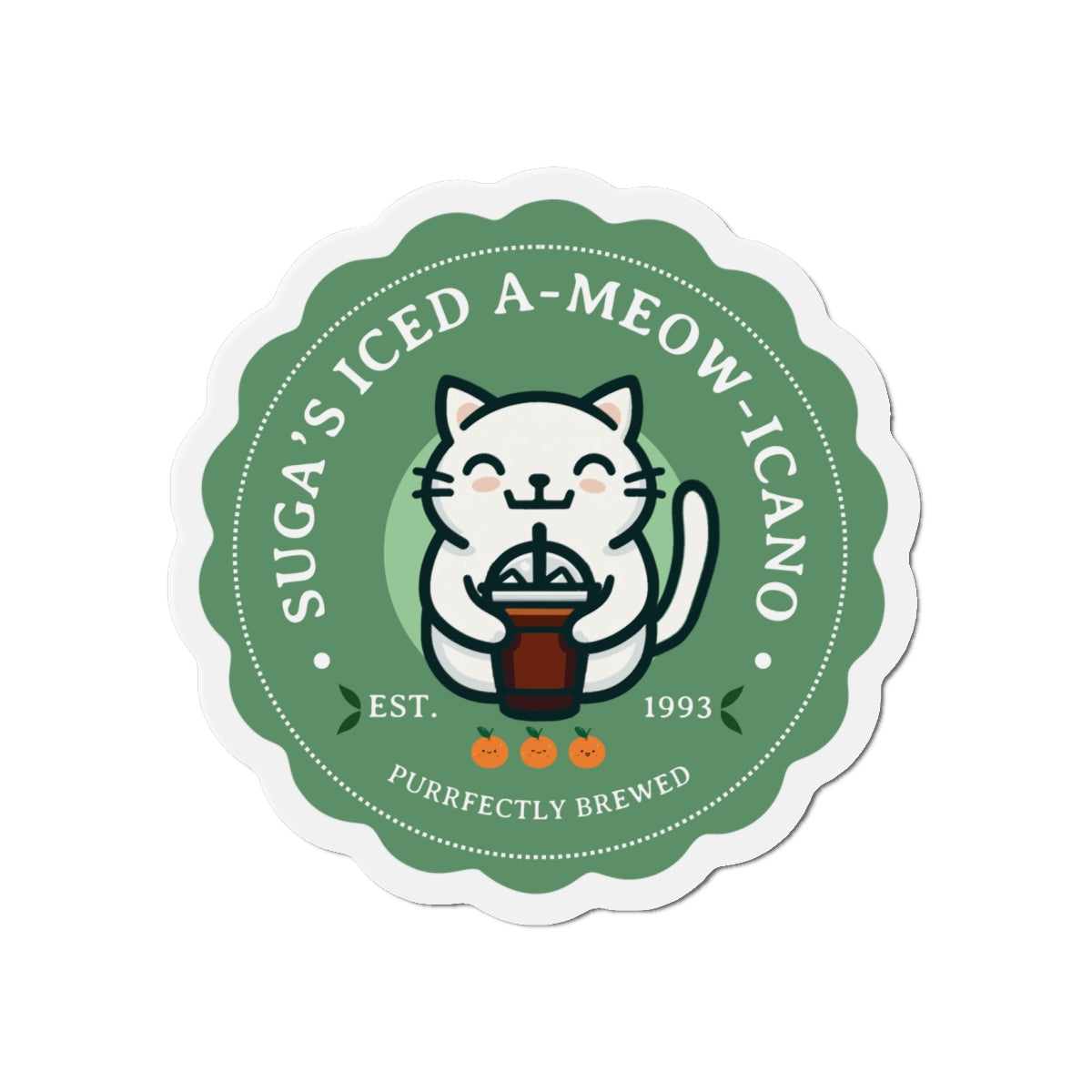SUGA Iced A-meow-icano Bakery Series Die-Cut Magnet