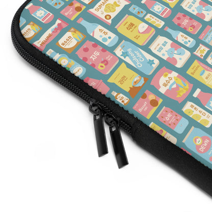 Sweet Pastel Korean Snacks Laptop Sleeve - Cute K-Pop Tech Accessories