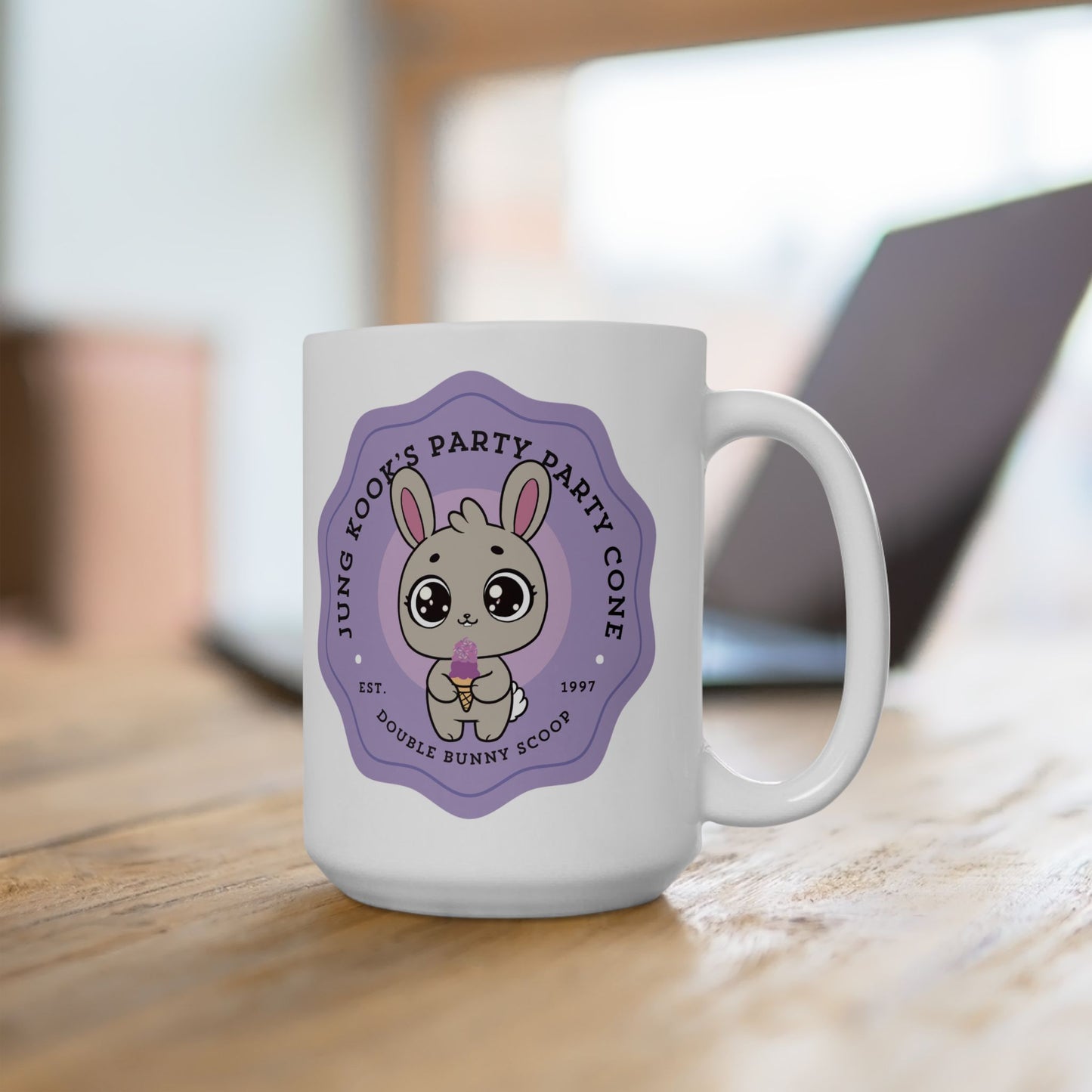 Jungkook Party Party Cone Bakery Series 15oz Ceramic Coffee Mug