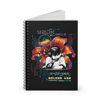 Jung Kook Notebook - Fanmade BTS Retro Series - Y2K Gamer Aesthetic - Spiral-Bound Journal