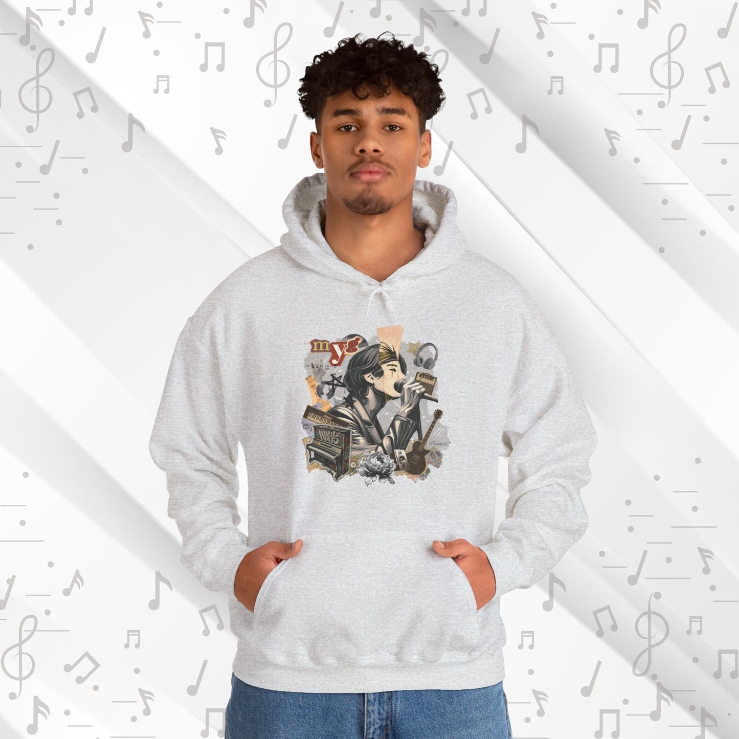 Yoongi Hoodie - Fanmade BTS Retro Series - 2010s Rock Aesthetic - Cozy Unisex Sweatshirt