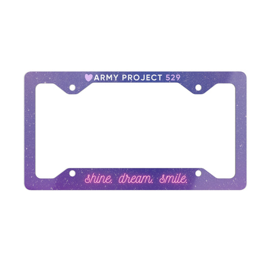 Shine Dream Smile USA License Plate Frame