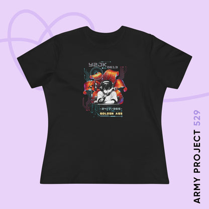 Jung Kook Women's Tee - BTS Fanmade Retro Series - Y2K Gamer Aesthetic - Soft Jersey T-Shirt