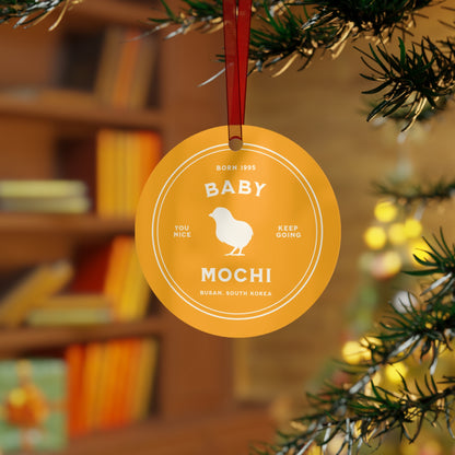 Jimin Holiday Ornament - Fanmade BTS Nickname Merch - Baby Mochi - Durable Aluminum